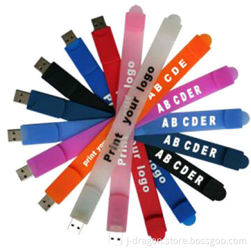 Wristband USB Flash Drive with 512MB to 16GB Storage, Custom Logo Service, Suitable for Promotions
